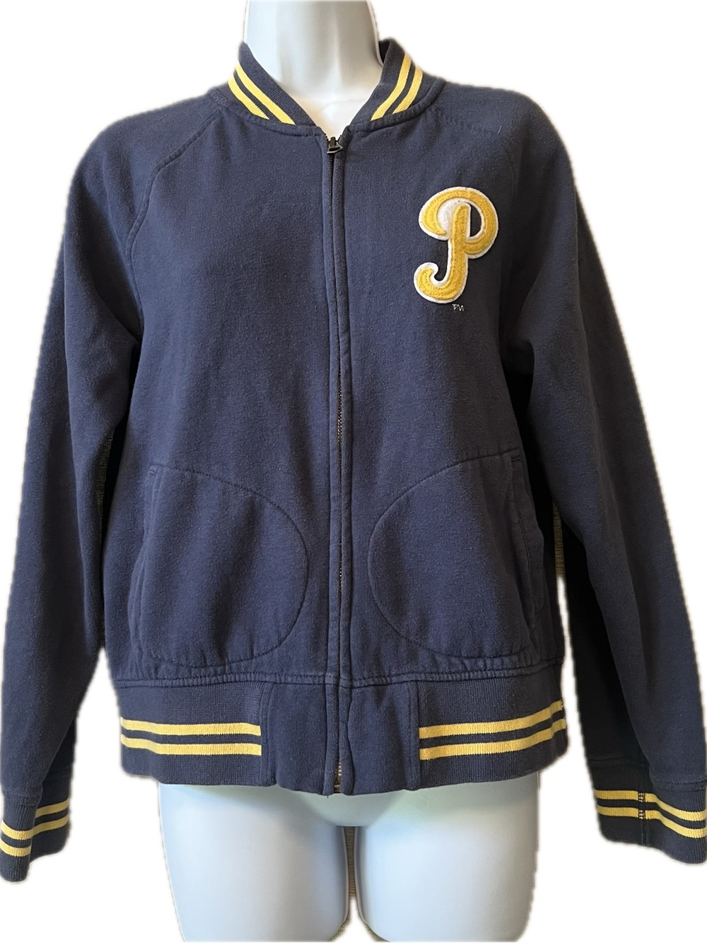 Pitt Panthers U of Pittsburgh letter varsity bomber jacket M  Super nice & Cute!